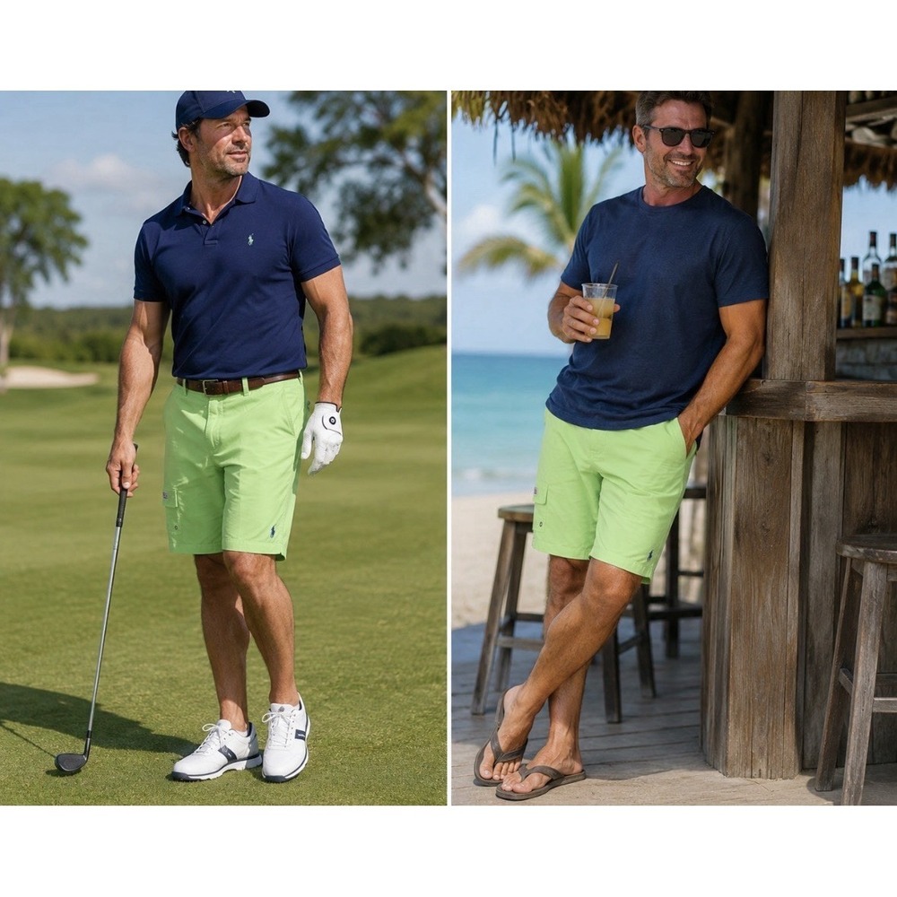 $95‎ Polo Ralph Lauren Men's, Classic 5.75" Lime green Swim Trunk Big&Tall 2XB